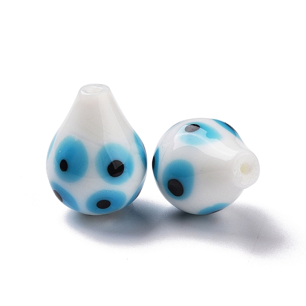 PandaHall Handmade Evil Eye Lampwork Beads, Half Drilled, Teardrop, White, 18.5~22x14.5~15.5mm, Hole: 1.2mm Lampwork Teardrop White
PandaHall Handmade Evil Eye Lampwork Beads, Half Drilled, Teardrop, White, 18.5~22x14.5~15.5mm, Hole: 1.2mm Lampwork Teardrop White