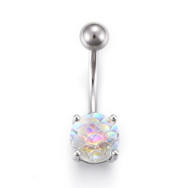 PandaHall Piercing Jewelry, Brass Navel Ring, Belly Rings, with Acrylic & Stainless Steel Bar, Clear AB, 23x8mm, Bar: 15 Gauge(1.5mm), Bar..., White
PandaHall Piercing Jewelry, Brass Navel Ring, Belly Rings, with Acrylic & Stainless Steel Bar, Clear AB, 23x8mm, Bar: 15 Gauge(1.5mm), Bar..., White