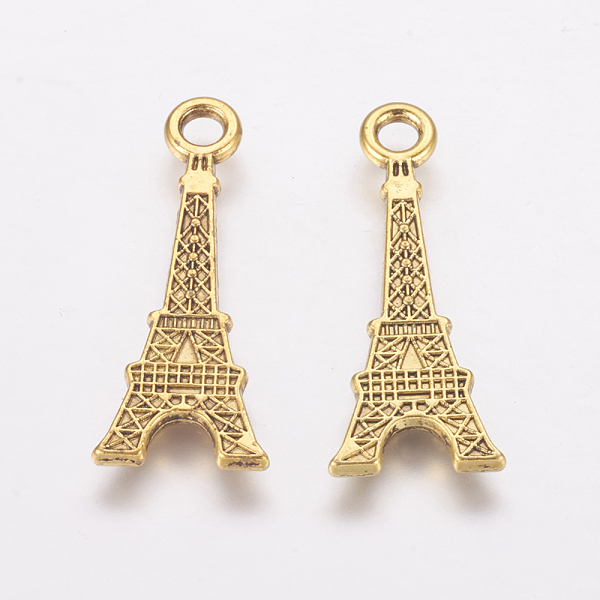 PandaHall Tibetan Style Alloy Pendants, Eiffel Tower Charm for Bracelet Making, Lead Free & Cadmium Free, Antique Golden, about 12mm wide...
PandaHall Tibetan Style Alloy Pendants, Eiffel Tower Charm for Bracelet Making, Lead Free & Cadmium Free, Antique Golden, about 12mm wide...