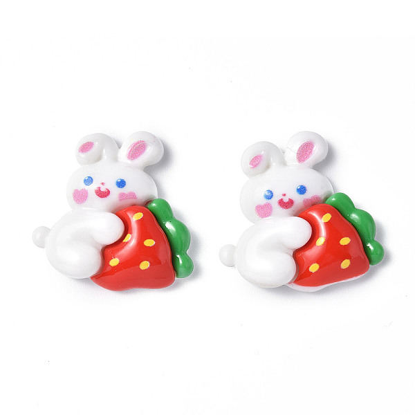 PandaHall Opaque Resin Cabochons, Animal with Strawberry, Rabbit Pattern, 28x28.5x8mm Resin Rabbit
PandaHall Opaque Resin Cabochons, Animal with Strawberry, Rabbit Pattern, 28x28.5x8mm Resin Rabbit