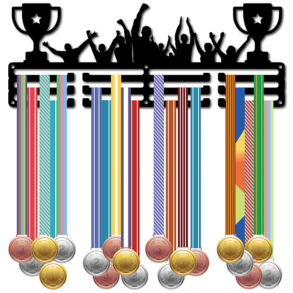 PandaHall Fashion Iron Medal Hanger Holder Display Wall Rack, 3-Line, with Screws, Black, Trophy, 150x400mm, Hole: 5mm Iron Trophy Black
PandaHall Fashion Iron Medal Hanger Holder Display Wall Rack, 3-Line, with Screws, Black, Trophy, 150x400mm, Hole: 5mm Iron Trophy Black
