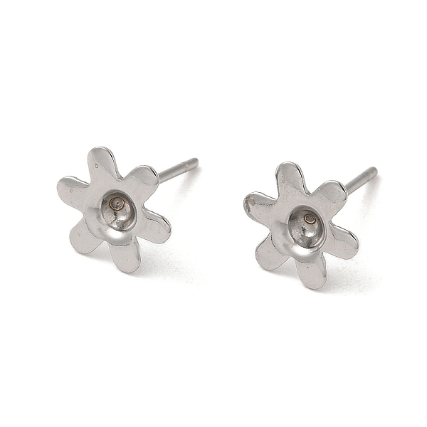 PandaHall Flower 201 Stainless Steel Stud Earring Findings, Earring Settings with 304 Stainless Steel Pins, Stainless Steel Color, 9.5x8.5mm...
PandaHall Flower 201 Stainless Steel Stud Earring Findings, Earring Settings with 304 Stainless Steel Pins, Stainless Steel Color, 9.5x8.5mm...