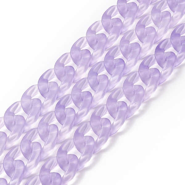 PandaHall Transparent Acrylic Handmade Curb Chain, Twisted Chain, Blue, 29.5x20.5x6mm, about 39.37 inch(1m)/strand Acrylic Purple
PandaHall Transparent Acrylic Handmade Curb Chain, Twisted Chain, Blue, 29.5x20.5x6mm, about 39.37 inch(1m)/strand Acrylic Purple