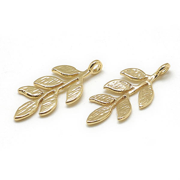 PandaHall Brass Pendants, Leafy Branches, Real 18K Gold Plated, 23x10x1mm, Hole: 1mm Brass Branch
PandaHall Brass Pendants, Leafy Branches, Real 18K Gold Plated, 23x10x1mm, Hole: 1mm Brass Branch