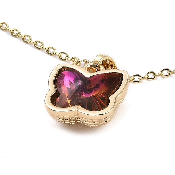 PandaHall Butterfly Glass Pendant Necklaces, with Light Gold Brass Cable Chains, Fuchsia, 16.22 inch(41.2cm) Brass Butterfly Pink
PandaHall Butterfly Glass Pendant Necklaces, with Light Gold Brass Cable Chains, Fuchsia, 16.22 inch(41.2cm) Brass Butterfly Pink