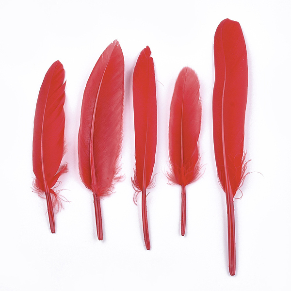 PandaHall Goose Feather Costume Accessories, Dyed, Red, 105~157x16~22mm, about 500pcs/bag Feather Feather Red
PandaHall Goose Feather Costume Accessories, Dyed, Red, 105~157x16~22mm, about 500pcs/bag Feather Feather Red