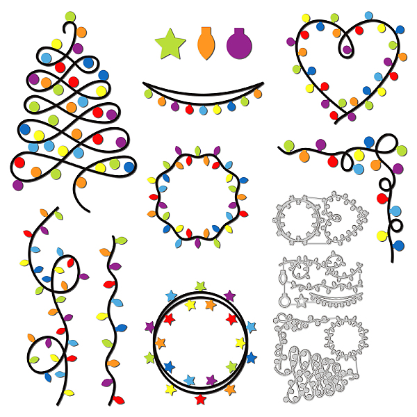 PandaHall GLOBLELAND 3 Sets Christmas Lights Cutting Dies for DIY Scrapbooking Metal Light String Light Bulb Die Cuts Embossing Stencils...
PandaHall GLOBLELAND 3 Sets Christmas Lights Cutting Dies for DIY Scrapbooking Metal Light String Light Bulb Die Cuts Embossing Stencils...