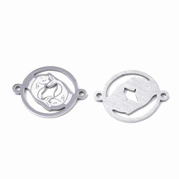PandaHall 201 Stainless Steel Links connectors, Constellations, Flat Round, Stainless Steel Color, Pisces, 21x16x1mm, Hole: 1.4mm 201...
PandaHall 201 Stainless Steel Links connectors, Constellations, Flat Round, Stainless Steel Color, Pisces, 21x16x1mm, Hole: 1.4mm 201...