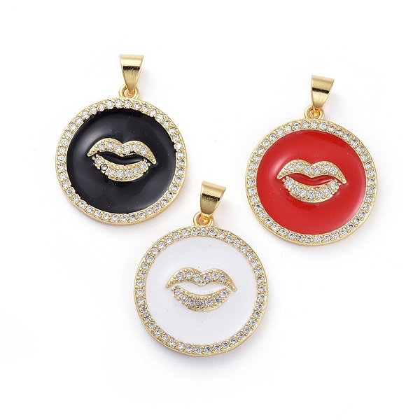 PandaHall Brass Micro Pave Cubic Zirconia Pendants, with Enamel, Flat Round with Lip, Golden, Mixed Color, 22x20x2.5mm, Hole: 3.5x5mm..., Multicolor
PandaHall Brass Micro Pave Cubic Zirconia Pendants, with Enamel, Flat Round with Lip, Golden, Mixed Color, 22x20x2.5mm, Hole: 3.5x5mm..., Multicolor