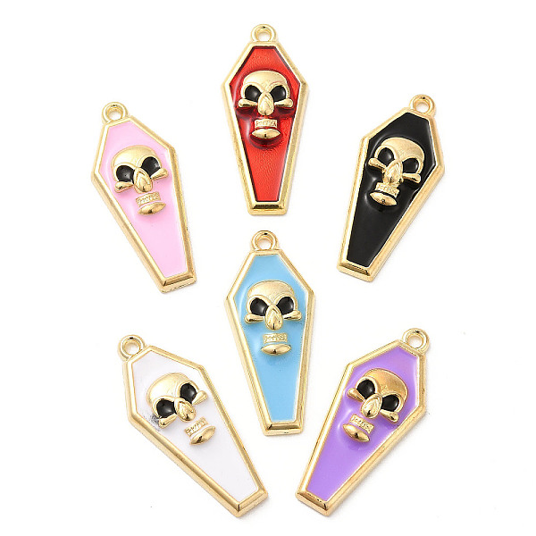 PandaHall Alloy Enamel Pendants, Coffin with Skull Charm, Lead Free & Cadmium Free, Light Gold, 31.5x13.5x3.5mm, Hole: 1.6mm Alloy+Enamel..., Multicolor
PandaHall Alloy Enamel Pendants, Coffin with Skull Charm, Lead Free & Cadmium Free, Light Gold, 31.5x13.5x3.5mm, Hole: 1.6mm Alloy+Enamel..., Multicolor