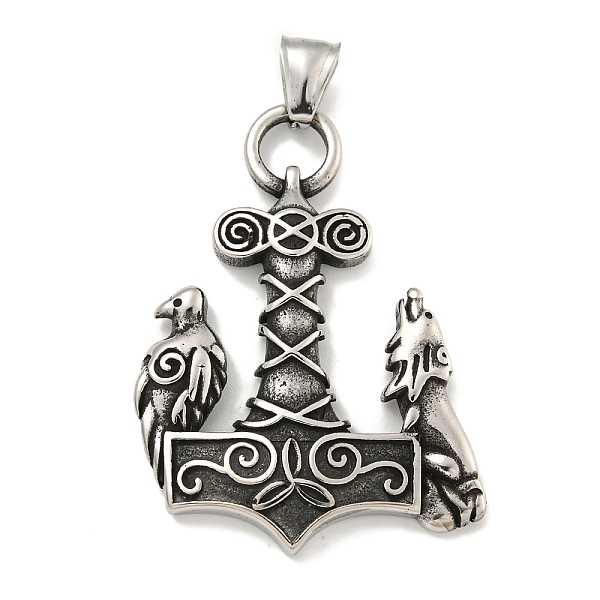PandaHall 316 Surgical Stainless Steel Pendants, Mjolnir Thor Hammer Charm, Antique Silver, 48.8x34x4.5mm, Hole: 6.5x4.1mm 316 Surgical...
PandaHall 316 Surgical Stainless Steel Pendants, Mjolnir Thor Hammer Charm, Antique Silver, 48.8x34x4.5mm, Hole: 6.5x4.1mm 316 Surgical...