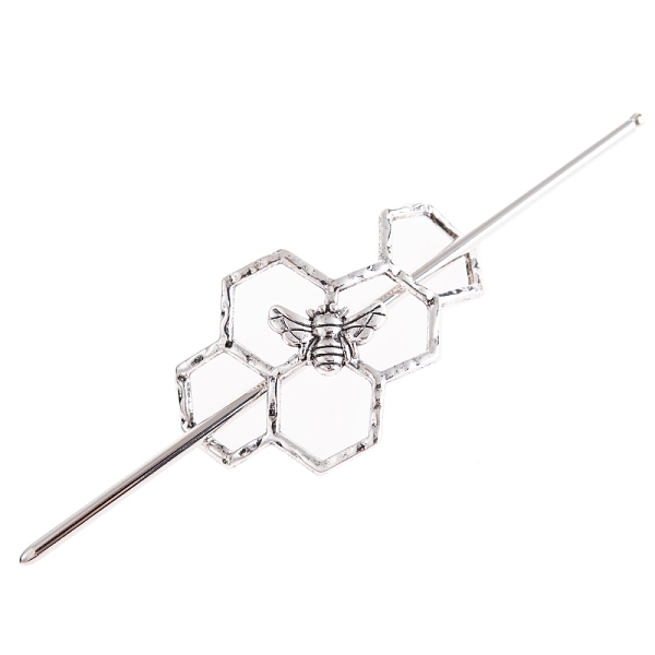 PandaHall Alloy Hair Sticks, Hair Bun Cages, Hair Clips, Hair Pins, Honeycomb with Bees, Antique Silver, 57x36x4mm Alloy
PandaHall Alloy Hair Sticks, Hair Bun Cages, Hair Clips, Hair Pins, Honeycomb with Bees, Antique Silver, 57x36x4mm Alloy
