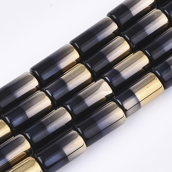PandaHall Half Electroplate Glass Beads Strands, Column, Black, 19.5~20x10mm, Hole: 1.4mm, about 15~17pcs/strand, 13.39 inch(34cm) Glass...
PandaHall Half Electroplate Glass Beads Strands, Column, Black, 19.5~20x10mm, Hole: 1.4mm, about 15~17pcs/strand, 13.39 inch(34cm) Glass...