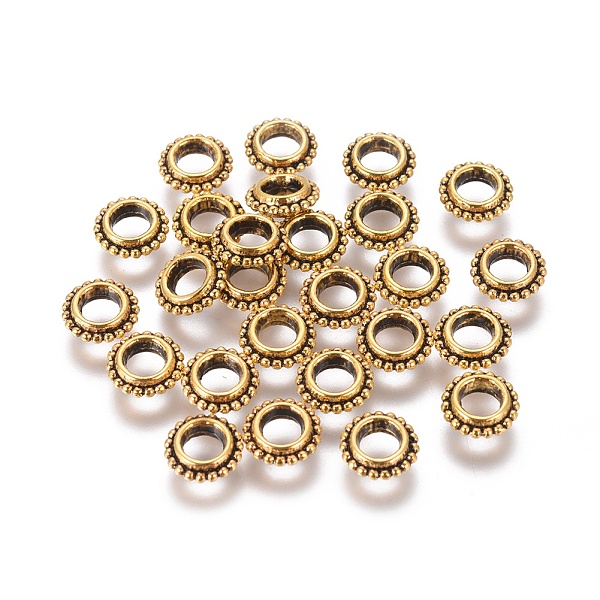 PandaHall Tibetan Style Alloy Spacer Beads, Donut, Lead Free & Cadmium Free, Antique Golden, 8x2.5mm, Hole: 4mm Alloy Donut
PandaHall Tibetan Style Alloy Spacer Beads, Donut, Lead Free & Cadmium Free, Antique Golden, 8x2.5mm, Hole: 4mm Alloy Donut
