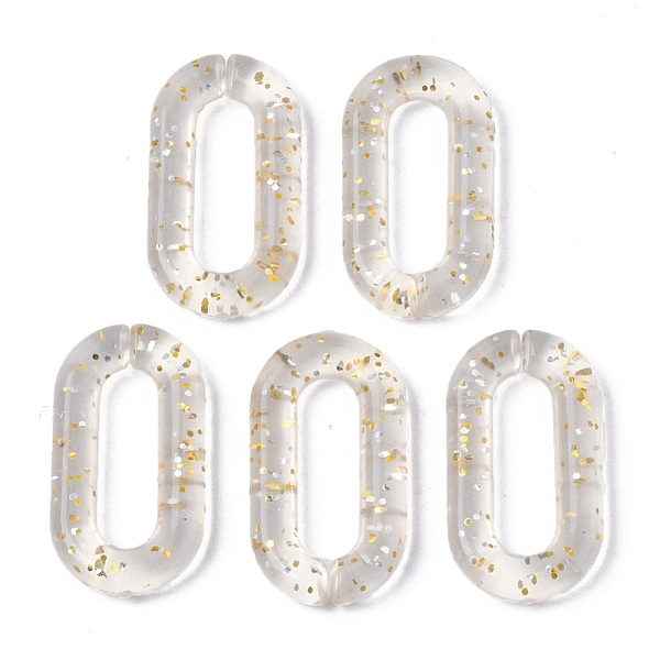PandaHall Transparent Acrylic Linking Rings, with Glitter Powder, Quick Link Connectors, For Jewelry Cable Chains Making, Oval, Beige..., Yellow
PandaHall Transparent Acrylic Linking Rings, with Glitter Powder, Quick Link Connectors, For Jewelry Cable Chains Making, Oval, Beige..., Yellow