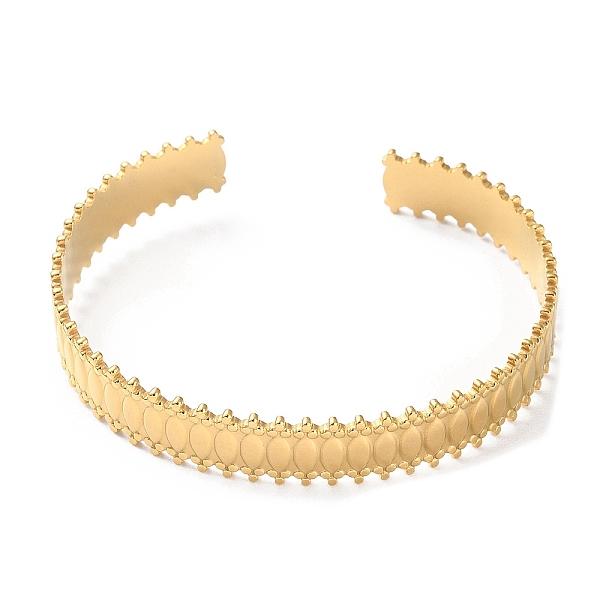 PandaHall 304 Stainless Steel Oval Cuff Bangles, Golden, Inner Diameter: 2-3/8 inch(6cm) 304 Stainless Steel
PandaHall 304 Stainless Steel Oval Cuff Bangles, Golden, Inner Diameter: 2-3/8 inch(6cm) 304 Stainless Steel