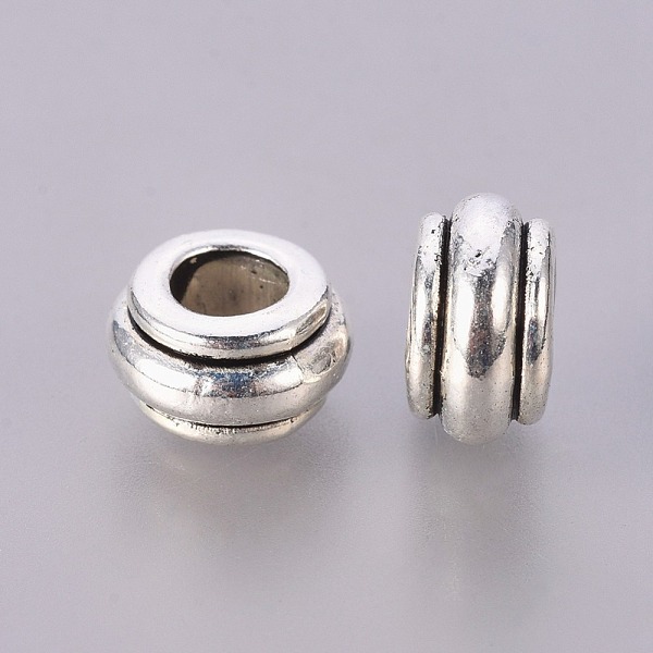 PandaHall Metal European Large Hole Beads, Antique Silver, Rondelle, Lead Free and Cadmium Free, 10mm in diameter, 5.5mm thick, hole: 4.5mm...
PandaHall Metal European Large Hole Beads, Antique Silver, Rondelle, Lead Free and Cadmium Free, 10mm in diameter, 5.5mm thick, hole: 4.5mm...
