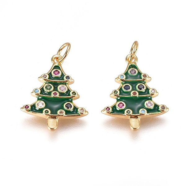PandaHall Brass Micro Pave Cubic Zirconia Pendants, with Enamel and Jump Ring, Christmas Tree, Green, Golden, 18.5x15x2mm, Hole: 3mm...
PandaHall Brass Micro Pave Cubic Zirconia Pendants, with Enamel and Jump Ring, Christmas Tree, Green, Golden, 18.5x15x2mm, Hole: 3mm...