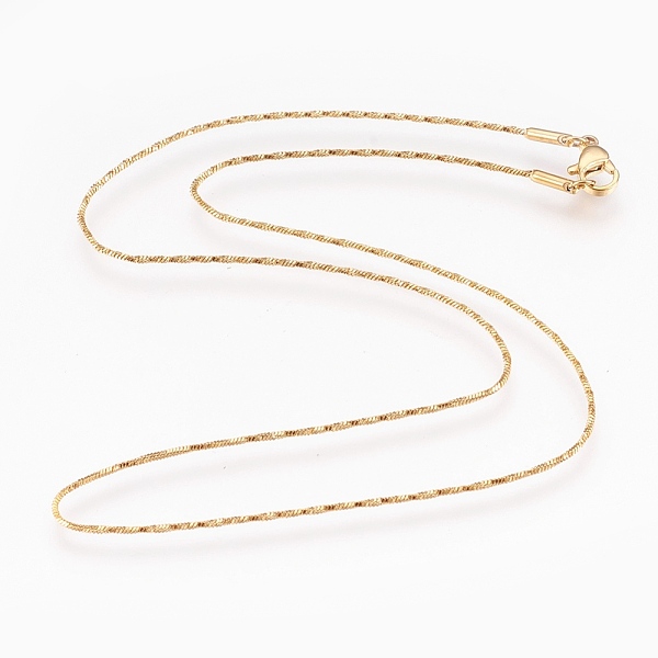 PandaHall 304 Stainless Steel Snake Chain Necklaces, with Lobster Claw Clasps, Golden, 16.5~16.7 inch(42~42.5cm), 1mm 304 Stainless Steel
PandaHall 304 Stainless Steel Snake Chain Necklaces, with Lobster Claw Clasps, Golden, 16.5~16.7 inch(42~42.5cm), 1mm 304 Stainless Steel