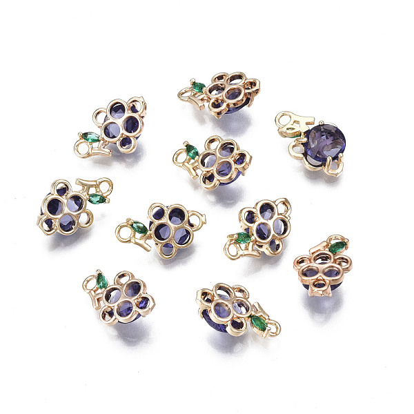 PandaHall Brass Cubic Zirconia Charms, Grape, Medium Purple, Real 18K Gold Plated, 13x8x4.5mm, Hole: 1.2mm Brass+Cubic Zirconia Fruit Purple
PandaHall Brass Cubic Zirconia Charms, Grape, Medium Purple, Real 18K Gold Plated, 13x8x4.5mm, Hole: 1.2mm Brass+Cubic Zirconia Fruit Purple