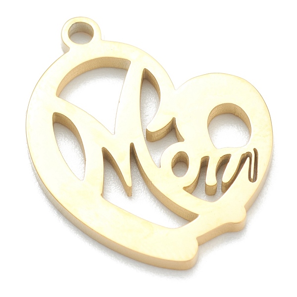 PandaHall Ion Plating(IP) 304 Stainless Steel Pendants, Heart with Word Mom, for Mother's Day, Real 18K Gold Plated, 18x17x1.5mm, Hole...
PandaHall Ion Plating(IP) 304 Stainless Steel Pendants, Heart with Word Mom, for Mother's Day, Real 18K Gold Plated, 18x17x1.5mm, Hole...