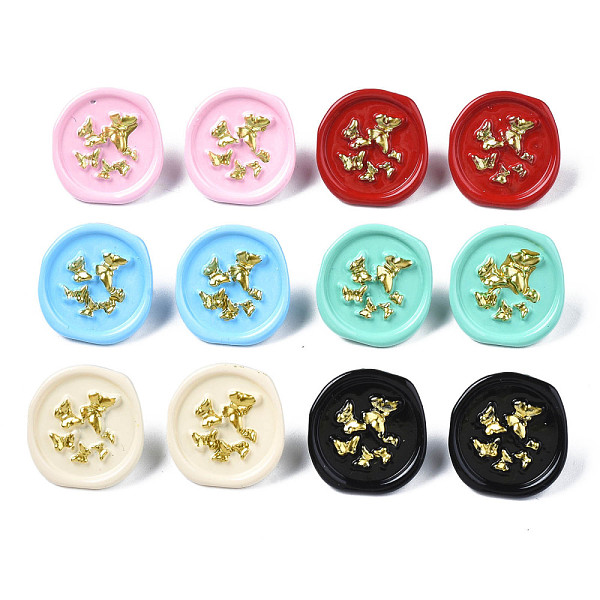 PandaHall Flat Round with Butterfly Stud Earrings for Women, Cadmium Free & Nickel Free & Lead Free, Mixed Color, 20x19mm, Pin: 0.7mm Alloy..., Multicolor
PandaHall Flat Round with Butterfly Stud Earrings for Women, Cadmium Free & Nickel Free & Lead Free, Mixed Color, 20x19mm, Pin: 0.7mm Alloy..., Multicolor