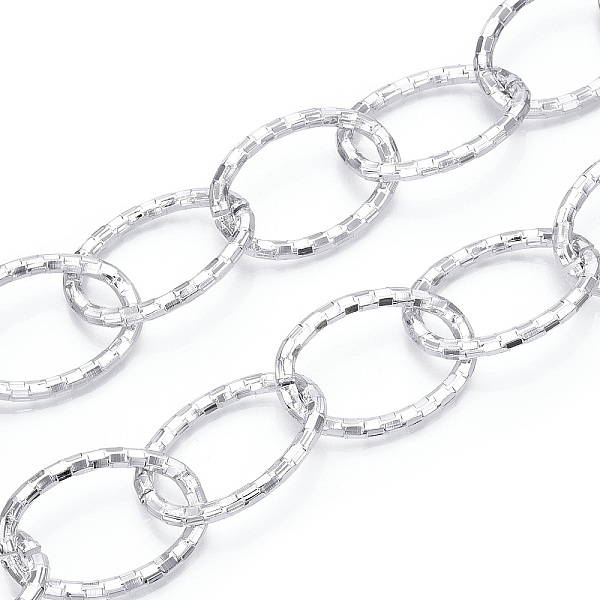 PandaHall Aluminum Cable Chains, Diamond Cut Oval Link Chains, Unwelded, Silver, 45.5x31x4.5mm Aluminum
PandaHall Aluminum Cable Chains, Diamond Cut Oval Link Chains, Unwelded, Silver, 45.5x31x4.5mm Aluminum