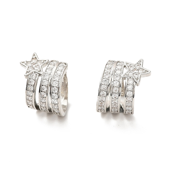 PandaHall Clear Cubic Zirconia Star Cuff Earrings, Brass Chunky Earrings for Women, Cadmium Free & Lead Free, Platinum, 12x10mm Cubic...
PandaHall Clear Cubic Zirconia Star Cuff Earrings, Brass Chunky Earrings for Women, Cadmium Free & Lead Free, Platinum, 12x10mm Cubic...