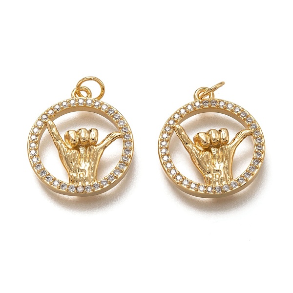 PandaHall Brass Micro Pave Clear Cubic Zirconia Pendants, with Jump Rings, Flat Round with Shaka Gesture, Long-Lasting Plated, Real 18K Gold...
PandaHall Brass Micro Pave Clear Cubic Zirconia Pendants, with Jump Rings, Flat Round with Shaka Gesture, Long-Lasting Plated, Real 18K Gold...
