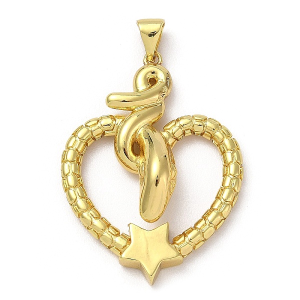 PandaHall Brass Pendants, Snake with Heart Charm, Golden, 35x26x7.5mm, Hole: 5x3.5mm Brass Heart
PandaHall Brass Pendants, Snake with Heart Charm, Golden, 35x26x7.5mm, Hole: 5x3.5mm Brass Heart
