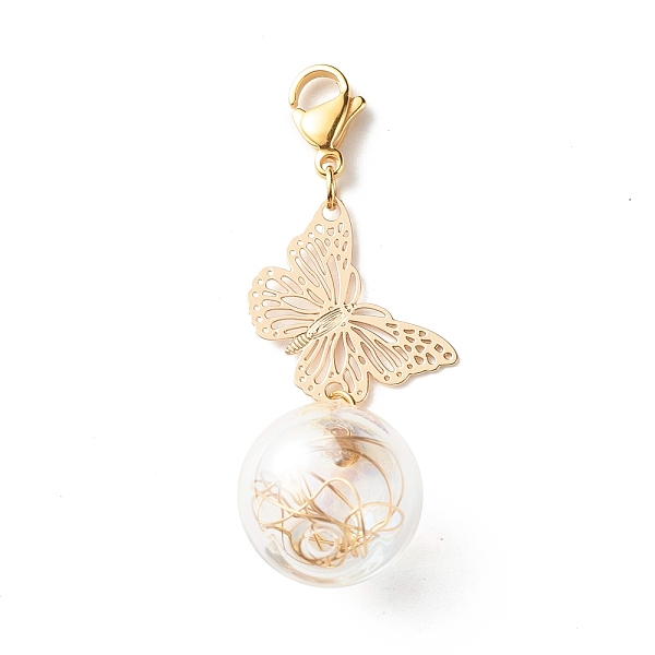 PandaHall Pendant Decorations, with Butterfly Brass Links Connectors and Handmade Blown Glass Globe Beads, 304 Stainless Steel Lobster Claw..., Clear
PandaHall Pendant Decorations, with Butterfly Brass Links Connectors and Handmade Blown Glass Globe Beads, 304 Stainless Steel Lobster Claw..., Clear