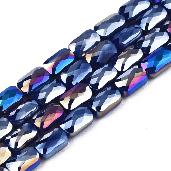 PandaHall Electroplate Opaque Solid Color Glass Beads Strands, AB Color Plated, Faceted, Rectangle, Midnight Blue, 7x4x3mm, Hole: 1mm, about...
PandaHall Electroplate Opaque Solid Color Glass Beads Strands, AB Color Plated, Faceted, Rectangle, Midnight Blue, 7x4x3mm, Hole: 1mm, about...