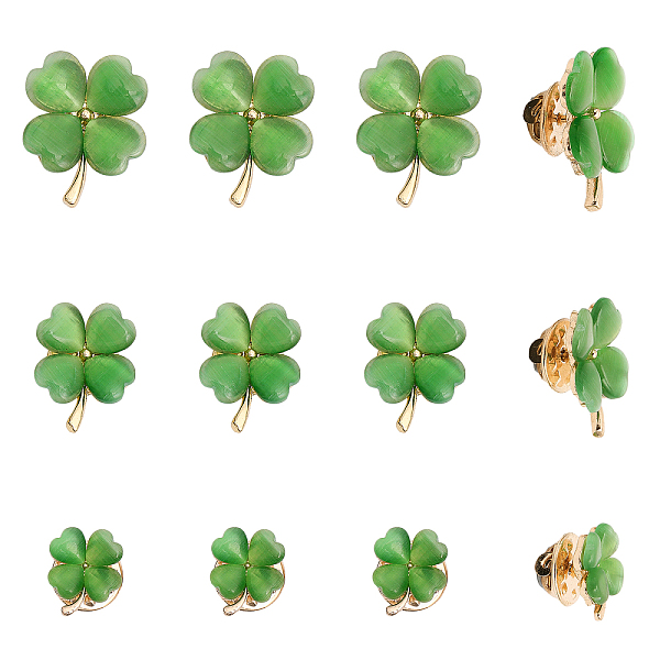 PandaHall CHGCRAFT 12Pcs 3 Size Green Resin Clover Lapel Pin Brooch, Alloy Badge for Backpack Clothes, Light Gold, 14~24x11.5~19x3.5~4.5mm...
PandaHall CHGCRAFT 12Pcs 3 Size Green Resin Clover Lapel Pin Brooch, Alloy Badge for Backpack Clothes, Light Gold, 14~24x11.5~19x3.5~4.5mm...