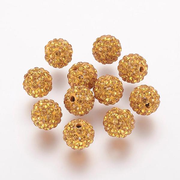 PandaHall Polymer Clay Rhinestone Beads, Grade A, Round, Pave Disco Ball Beads, Topaz, 8x7.5mm, Hole: 1mm Polymer Clay+Glass Rhinestone..., Yellow
PandaHall Polymer Clay Rhinestone Beads, Grade A, Round, Pave Disco Ball Beads, Topaz, 8x7.5mm, Hole: 1mm Polymer Clay+Glass Rhinestone..., Yellow