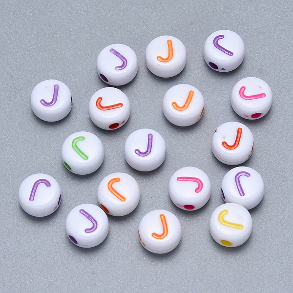 PandaHall Craft Acrylic Horizontal Hole Letter Beads, Flat Round, Mixed Color, Letter.J, 7x3.5~4mm, Hole: 1.5mm, about 3600pcs/500g Acrylic..., Multicolor
PandaHall Craft Acrylic Horizontal Hole Letter Beads, Flat Round, Mixed Color, Letter.J, 7x3.5~4mm, Hole: 1.5mm, about 3600pcs/500g Acrylic..., Multicolor
