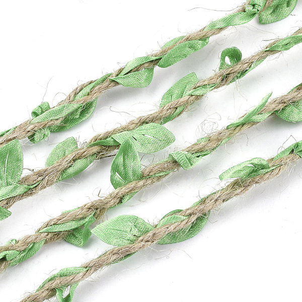 PandaHall Polyester Leaf Trim Ribbon, with Hemp Twine, for Wedding Party Home Decoration, Lime Green, 5~6x2~2.5mm, about 100m/bundle...
PandaHall Polyester Leaf Trim Ribbon, with Hemp Twine, for Wedding Party Home Decoration, Lime Green, 5~6x2~2.5mm, about 100m/bundle...