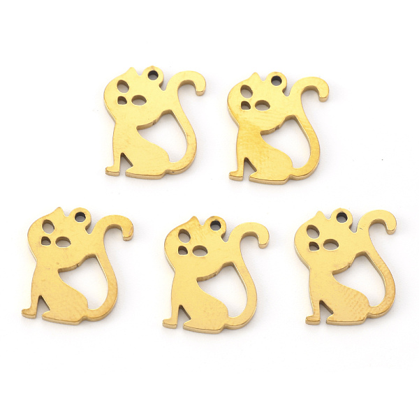 PandaHall Vacuum Plating 304 Stainless Steel Charms, Laser Cut, Cat Shape, Golden, 14.5x12.5x1mm, Hole: 1.2mm 304 Stainless Steel Cat Shape
PandaHall Vacuum Plating 304 Stainless Steel Charms, Laser Cut, Cat Shape, Golden, 14.5x12.5x1mm, Hole: 1.2mm 304 Stainless Steel Cat Shape