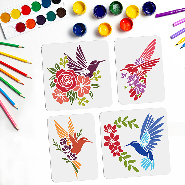 PandaHall MAYJOYDIY 4pcs Hummingbird Stencil, Plastic Hummingbird Pattern, 8.3×11.7/11.8×11.8 Inch Reusable Stencils DIY Template for...
PandaHall MAYJOYDIY 4pcs Hummingbird Stencil, Plastic Hummingbird Pattern, 8.3×11.7/11.8×11.8 Inch Reusable Stencils DIY Template for...