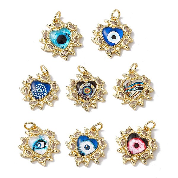 PandaHall Brass Micro Pave Clear Cubic Zirconia Pendants, with Resin and Jump Rings, Lead Free & Cadmium Free, Heart with Eye Charm, Real..., Multicolor
PandaHall Brass Micro Pave Clear Cubic Zirconia Pendants, with Resin and Jump Rings, Lead Free & Cadmium Free, Heart with Eye Charm, Real..., Multicolor