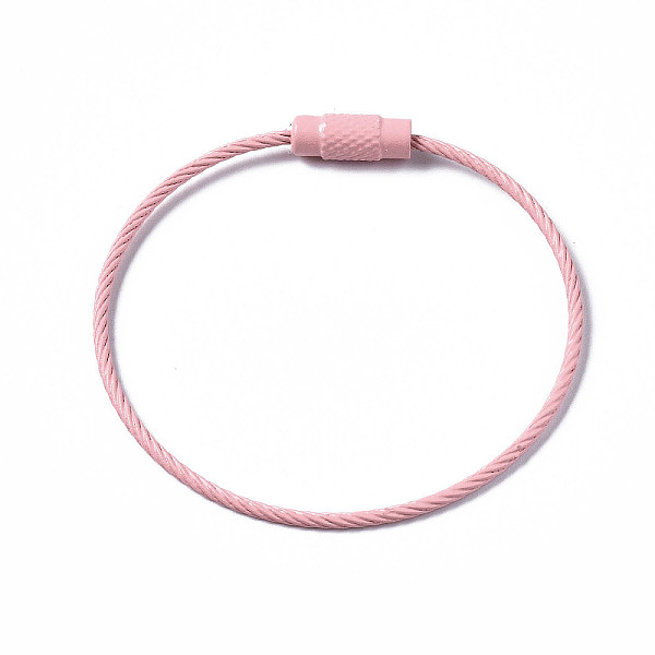 PandaHall Spray Painted 201 Stainless Steel Wire Cable Keychains, Key Rings for Outdoor, Hanging Luggage Tags, Keys and ID Tag Keepers, Pink...
PandaHall Spray Painted 201 Stainless Steel Wire Cable Keychains, Key Rings for Outdoor, Hanging Luggage Tags, Keys and ID Tag Keepers, Pink...