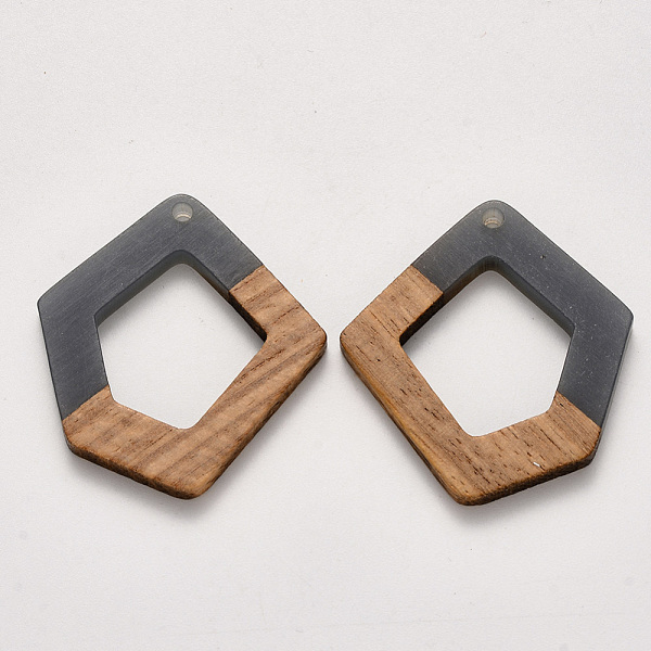 PandaHall Transparent Resin & Walnut Wood Pendants, Waxed, Polygon, Gray, 35.5x32.5x3~4mm, Hole: 2mm Resin+Wood Polygon Gray
PandaHall Transparent Resin & Walnut Wood Pendants, Waxed, Polygon, Gray, 35.5x32.5x3~4mm, Hole: 2mm Resin+Wood Polygon Gray