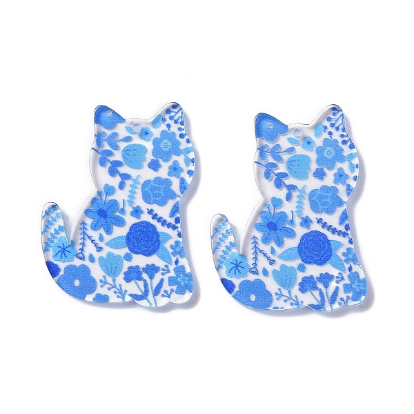 PandaHall Transparent Acrylic Pendant, Cat Shape with Flower, Cornflower Blue, 38x28x2.5mm, Hole: 1.5mm Acrylic Cat Shape
PandaHall Transparent Acrylic Pendant, Cat Shape with Flower, Cornflower Blue, 38x28x2.5mm, Hole: 1.5mm Acrylic Cat Shape