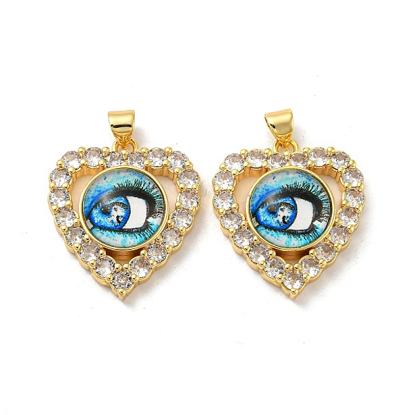 PandaHall Real 18K Gold Plated Brass Pendants, with Glass and Acrylic, Heart with Evil Eye Charms, Light Sky Blue, 26x22.5x7mm, Hole...
PandaHall Real 18K Gold Plated Brass Pendants, with Glass and Acrylic, Heart with Evil Eye Charms, Light Sky Blue, 26x22.5x7mm, Hole...
