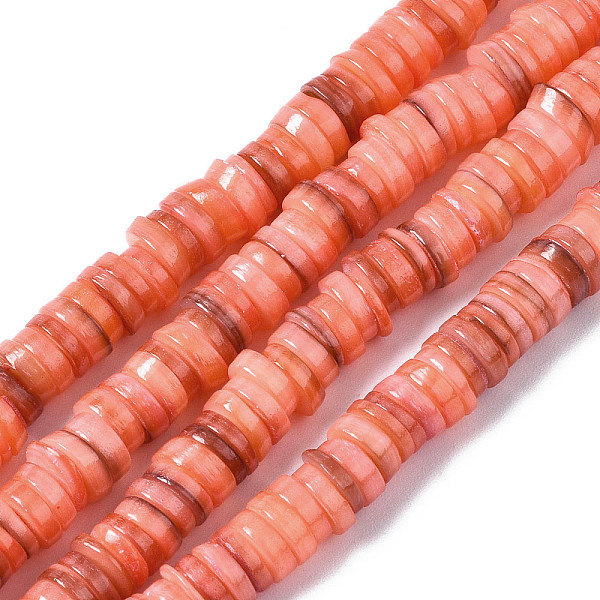 PandaHall Natural Freshwater Shell Beads Strands, Dyed, Flat Round/Disc, Heishi Beads, Dark Salmon, 5~6x1~2mm, Hole: 1mm, about...
PandaHall Natural Freshwater Shell Beads Strands, Dyed, Flat Round/Disc, Heishi Beads, Dark Salmon, 5~6x1~2mm, Hole: 1mm, about...