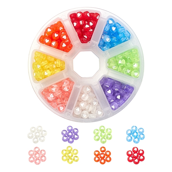 PandaHall 400Pcs 8 Colors Transparent Acrylic Beads, Flat Round with White Heart, Mixed Color, 7x3.5mm, Hole: 1.8mm, 6.5g, about 50pcs/color..., Multicolor
PandaHall 400Pcs 8 Colors Transparent Acrylic Beads, Flat Round with White Heart, Mixed Color, 7x3.5mm, Hole: 1.8mm, 6.5g, about 50pcs/color..., Multicolor
