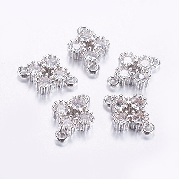 PandaHall Long-Lasting Plated Brass Micro Pave Cubic Zirconia Links, Clear, Flower, Real Platinum Plated, Real Platinum Plated, 13.5x9.5x3mm...
PandaHall Long-Lasting Plated Brass Micro Pave Cubic Zirconia Links, Clear, Flower, Real Platinum Plated, Real Platinum Plated, 13.5x9.5x3mm...