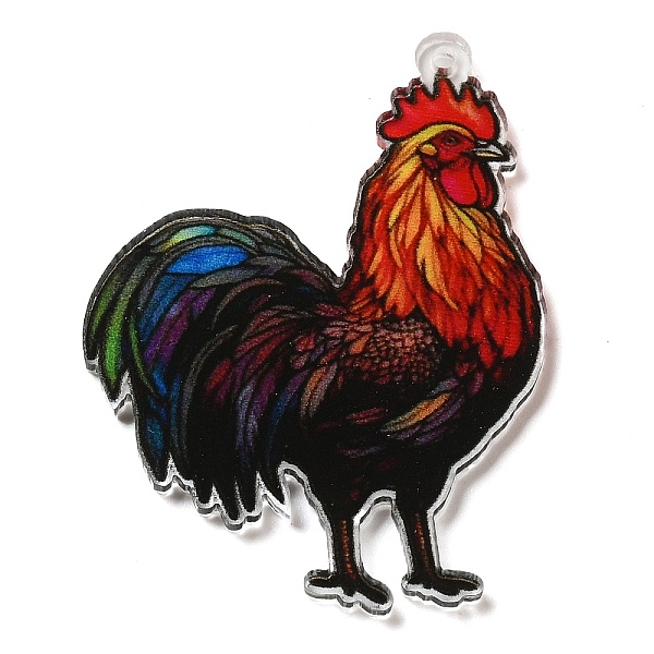 PandaHall Acrylic Pendants, Animals, Rooster, 44x32x1.7mm, Hole: 1.6mm Acrylic Rooster
PandaHall Acrylic Pendants, Animals, Rooster, 44x32x1.7mm, Hole: 1.6mm Acrylic Rooster