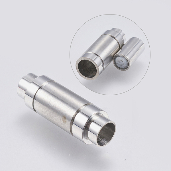PandaHall 304 Stainless Steel Magnetic Clasps with Glue-in Ends, Frosted, Column, Stainless Steel Color, 24x8mm, Hole: 5mm 304 Stainless...
PandaHall 304 Stainless Steel Magnetic Clasps with Glue-in Ends, Frosted, Column, Stainless Steel Color, 24x8mm, Hole: 5mm 304 Stainless...