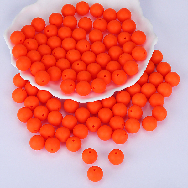 PandaHall Round Silicone Focal Beads, Chewing Beads For Teethers, DIY Nursing Necklaces Making, Orange Red, 15mm, Hole: 2mm Silicone Round
PandaHall Round Silicone Focal Beads, Chewing Beads For Teethers, DIY Nursing Necklaces Making, Orange Red, 15mm, Hole: 2mm Silicone Round