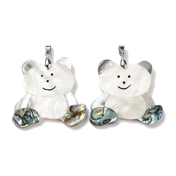 PandaHall Natural Paua Shell & Black Lip Shell & White Shell Pendants, Bear Charms with Stainless Steel Color Tone Stainless Steel Snap on...
PandaHall Natural Paua Shell & Black Lip Shell & White Shell Pendants, Bear Charms with Stainless Steel Color Tone Stainless Steel Snap on...